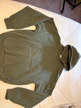 Comfrt Oversized Weighted Olive Green Hooded Sweatshirt